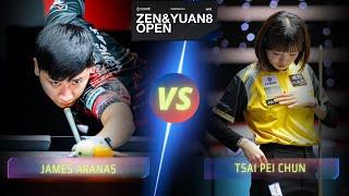 JAMES ARANAS VS  TSAI PEI CHUN | 2024 ZEN&YUAN8 OPEN 2 #9ballpool #highlights