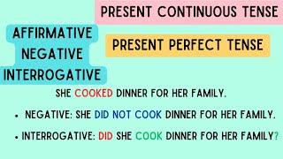 Present Continuous & Present Perfect Tense Sentences Explained with Examples"