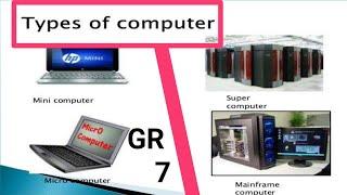 TYPES OF COMPUTERS FOR GRADE 7 COMPUTER SCIENCE