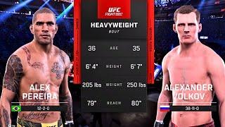 Alex Pereira vs Alexander Volkov FULL FIGHT | UFC 5 AI Simulation (CPU vs CPU)