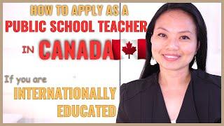 How To Apply As A TEACHER IN CANADA   || Teaching In Canada