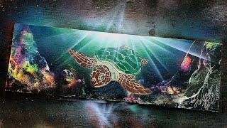 Sea Turtle Underwater painting by Spray Art Eden