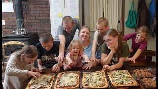 Homemade PIZZA for our LARGE FAMILY!