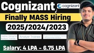 Cognizant Mass Hiring (3 Superset Hiring) | Salary: 4-6.75 LPA | Cognizant 2023, 2024, 2025 Hiring