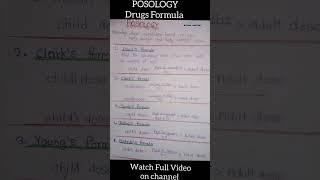 Posology #dosecalculation #pharmaceutics #shorts #shortsfeed #viral #posology