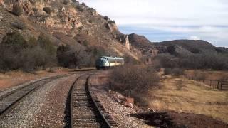 Perkinsville stop on the Verde Canyon Railroad, as seen from the caboose