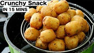 Instant Suji Snack | Crispy Snack with just 2 Ingredients | Tea Time Quick Snack