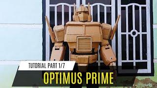 Tutorial part (1/7) Membuat kostum Transformer Optimus Prime G1 dari kardus bekas