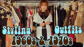 How to style 60s & 70s Outfits I styling vintage looks I dressing vintage