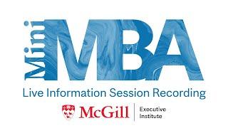 Mini-MBA Live Information Session March 25th 2023