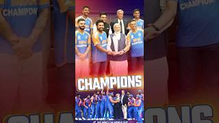 PM Modi meets T20 Cricket World Cup champions | Indian Cricket team | #shorts