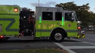 Miami Dade Fire Rescue Engine E47 Responding.