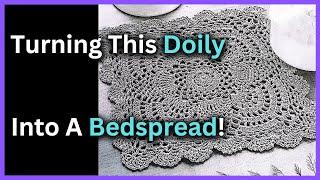 Turning A Vintage Crochet Doily Into A Bedspread | Tutorial