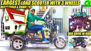 New Launch LARGEST 500KG Loader on SALE - 3 Wheels but 2-wheeler category, Walkaround + Ride Review