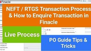 NEFT/RTGS Transactions in Finacle | Live Process |Transaction enquiry | #finacle #neft #indiapost