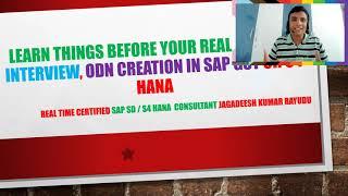 Learn things before your REAL TIME gst interview, ODN creation in sap gst or s4 hana