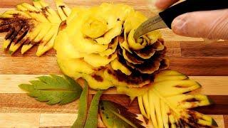 DIY Fruit Art | Mango Flower Rose | Fruit & Vegetable Carving Lessons