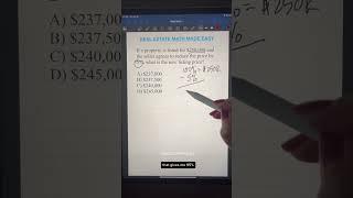 How to solve percent decrease on real estate exam #realestateexamtips #realestate #realestateexam