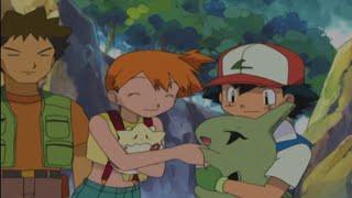 Larvitar is no more afraid of misty and Brock