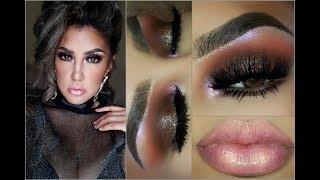 Maquillaje Ahumado Elegante  / Elegant Glitter Smoked Makeup Tutorial | auroramakeup