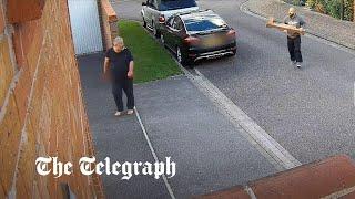 Parking row murder suspect caught on CCTV moments after stabbing neighbour 27 times