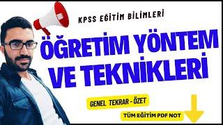 Öğretim Yöntem ve Teknikleri Genel Tekrar