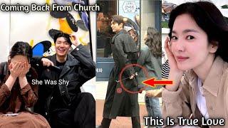 OMG Song Hye Kyo Was Shy As Lee Min ho Seated Close To Her During Church Service Yesterday