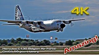 Amazing Hercules C130 Belgian Air Force CH-01 low takeoff!!!