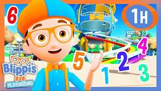 Blippi Learns Numbers | 1 HOUR OF BLIPPI PLAYS ROBLOX! | Educational Gaming Videos for Kids