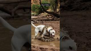 Dog vs Snake  #animallovers #wildlife #animalfight #funny #shortsfeed #shorts
