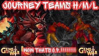 WOW THATS OVERPOWERED! Journey Teams H/M/L Daemon | Ruby Weapon Enters F2P NEW OP WEAPON Gems of War