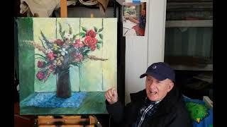 Floral in the Window | Rick Frisbie Painting