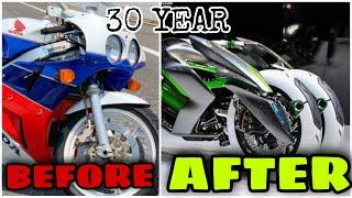 30 years change of motorcycles and exhaust sounds Before /After