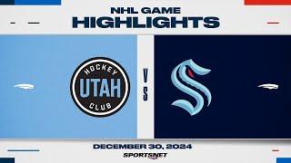 NHL Highlights | Utah HC vs. Kraken - December 30, 2024