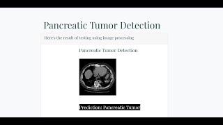 Pancreatic Tumor Detection Using Image Processing | Python Final Year Project