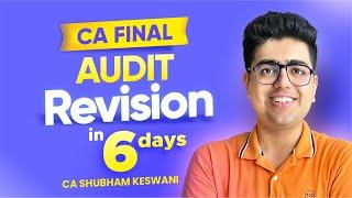 6 Days Audit Revision Planner & Mock Test Details | CA Final | CA Shubham Keswani (AIR 8)