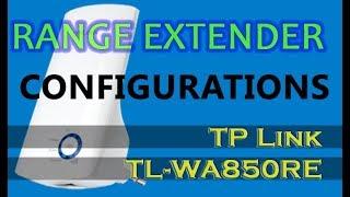 How to configure range extender (TL-WA850RE)