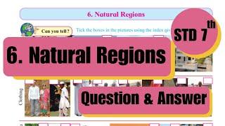 7th Std - Geography - Chapter 6 Natural regions questions answers exercise - Maharashtra board