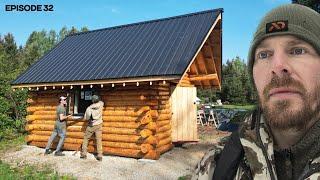 Log Cabin Build on Off-Grid Homestead |EP32| WINDOWS with Alex Nick