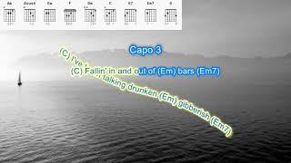 Sail Away by David Gray play along with scrolling guitar chords and lyrics