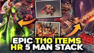 EPIC ULTRA RARE TI10 Pudge IMMORTAL + Wraith King Arcana FIRST Time in One Team - HR Stack Dota 2