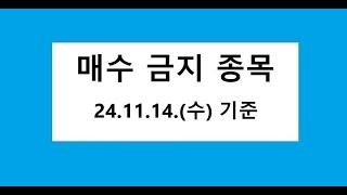 2024.11.14. 기준, 매수 금지, 데드크로스, 역배열 차트 종목, 주식 주가 전망, 차트 분석