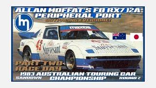 “THE CHEEKY IMPUDANT PUP FROM JAPAN ”MOFFATS SCREAMING PP RX7 RACE DAY  SANDOWN RND2 ATCC 1983 P2