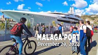 Malaga Port December 29, 2024 Spain Walking Tour Costa del Sol [4K]