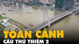 Flycam toàn cảnh cầu Thủ Thiêm 2 trước ngày khánh thành