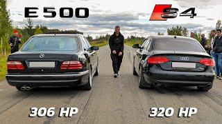 ПЯТЬ ЛИТРОВ Mercedes E500 vs Audi 300hp + Mercedes "с500" vs Jaguar XF & Mercedes E430 vs BMW 535i