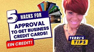 Get BUSINESS Credit Cards NOW! 5 Hacks for Approval! EIN Only BUSINESS Credit! Cards for Startups!