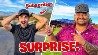 I surprised a subscriber at my home course!!