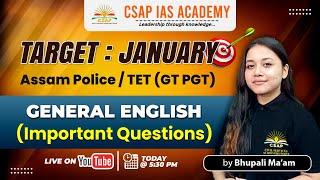 IMPORTANT QUESTIONS | GENERAL ENGLISH | CSAP IAS ACADEMY