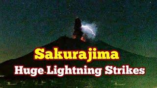 Huge Sakurajima Volcano's Lightning Strikes, Kogoshima, Japan, Indo-Pacific Ring Of Fire